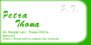 petra thoma business card